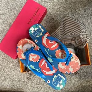 Kate Spade floral flip-flop. New.